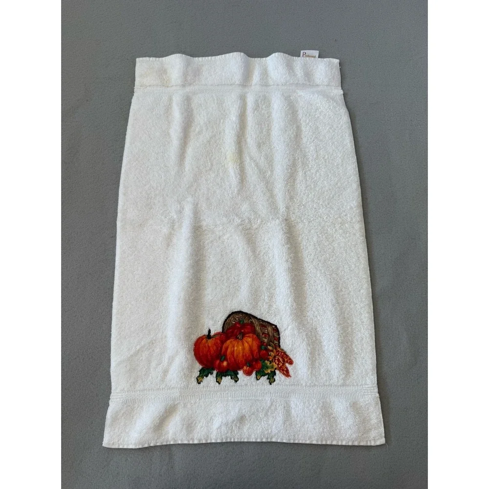 VTG Y2K Dundee Fall Harvest Pumpkin Scarecrow Bath Handtowel Wash Cloth 6 Piece